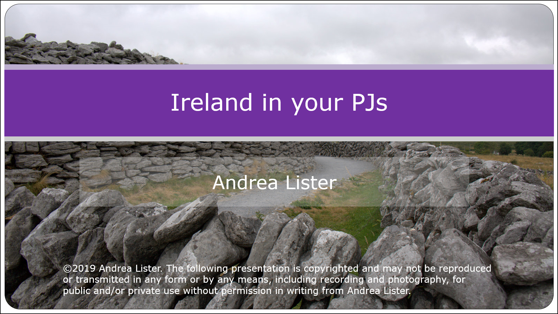 Ireland in Your PJs Title Slide