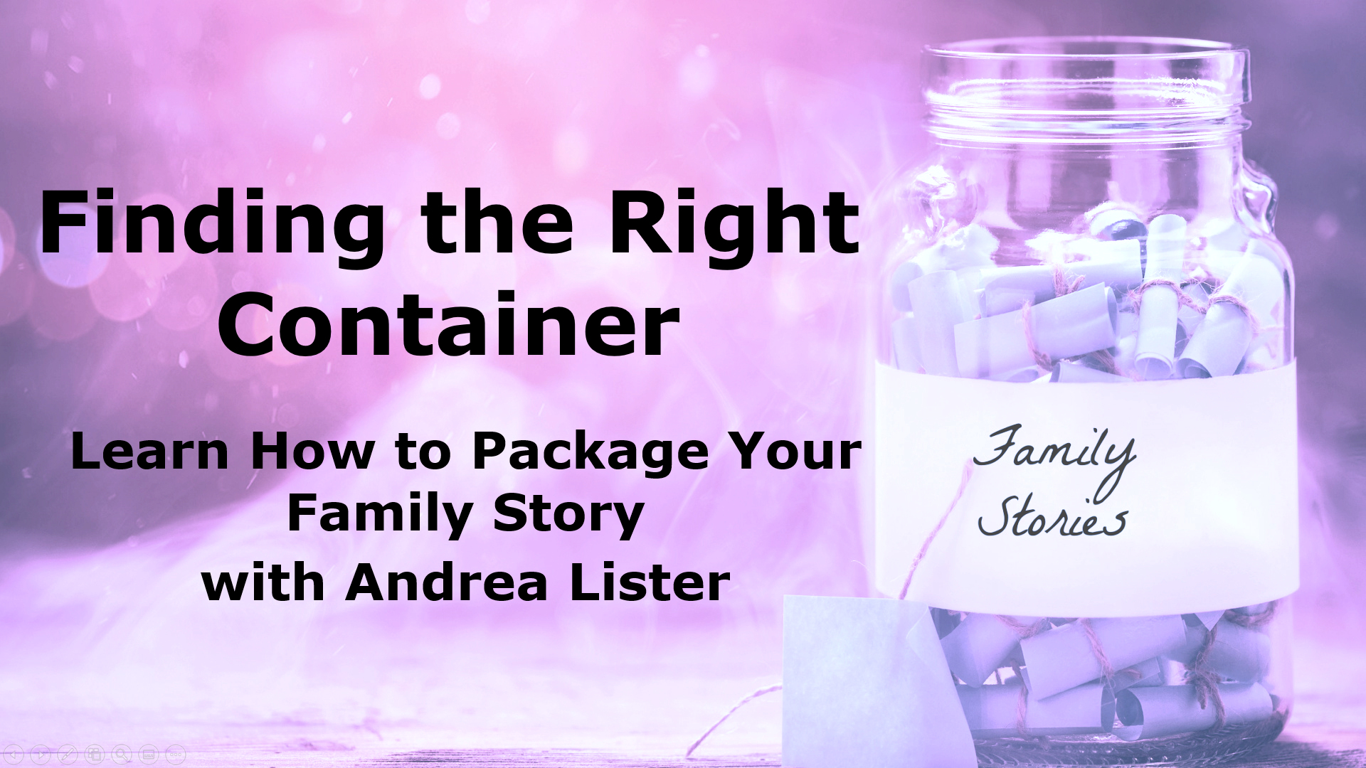 Finding the Right Container Title Slide